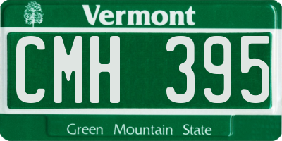 VT license plate CMH395