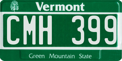 VT license plate CMH399