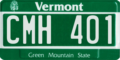 VT license plate CMH401