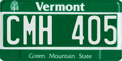 VT license plate CMH405