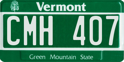 VT license plate CMH407