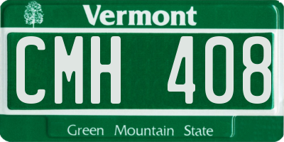 VT license plate CMH408