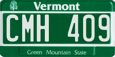 VT license plate CMH409