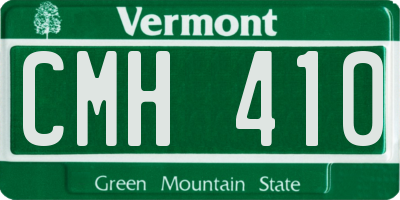 VT license plate CMH410