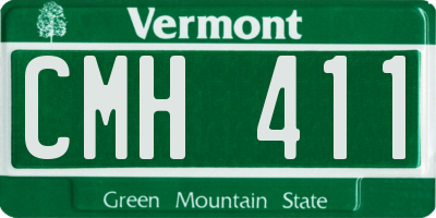 VT license plate CMH411