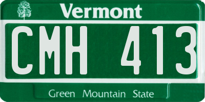 VT license plate CMH413