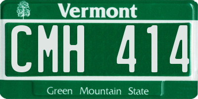 VT license plate CMH414