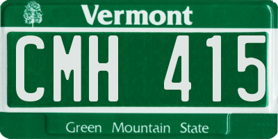 VT license plate CMH415