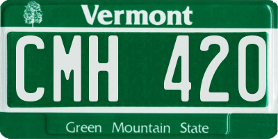 VT license plate CMH420