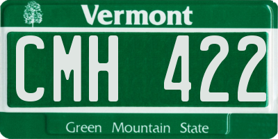 VT license plate CMH422