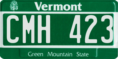 VT license plate CMH423