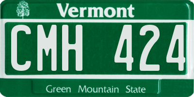 VT license plate CMH424