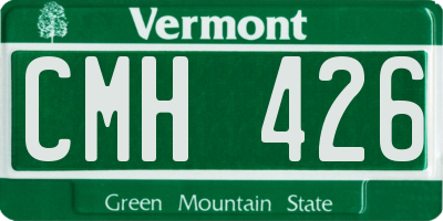 VT license plate CMH426