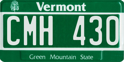 VT license plate CMH430