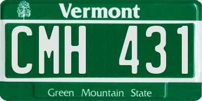VT license plate CMH431