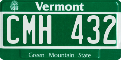 VT license plate CMH432