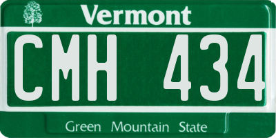 VT license plate CMH434