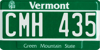 VT license plate CMH435