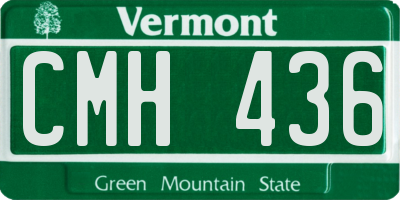 VT license plate CMH436