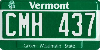 VT license plate CMH437