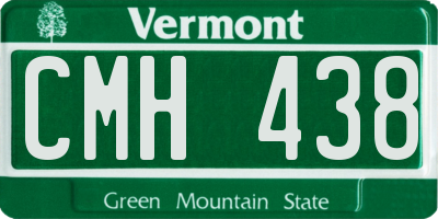 VT license plate CMH438