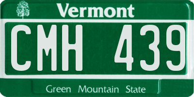 VT license plate CMH439