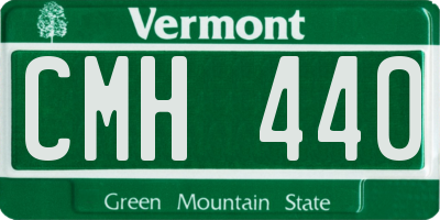 VT license plate CMH440