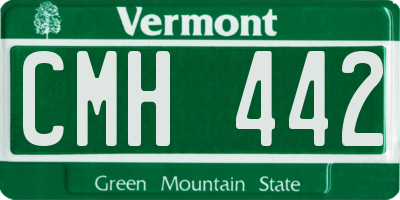 VT license plate CMH442