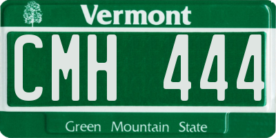 VT license plate CMH444
