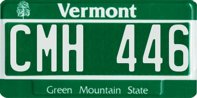 VT license plate CMH446