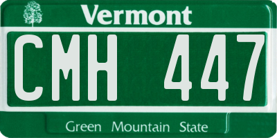 VT license plate CMH447