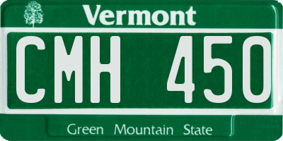 VT license plate CMH450