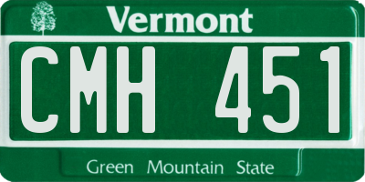 VT license plate CMH451