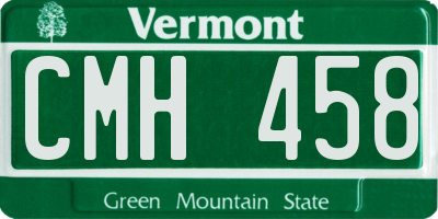 VT license plate CMH458