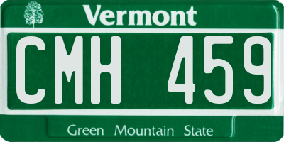 VT license plate CMH459
