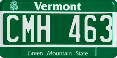 VT license plate CMH463