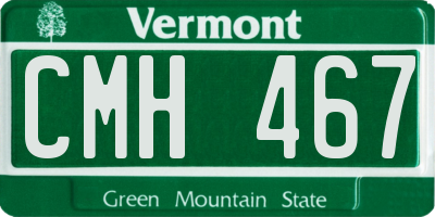 VT license plate CMH467