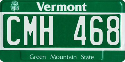 VT license plate CMH468