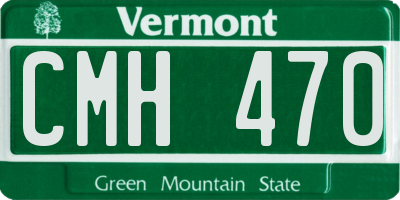 VT license plate CMH470