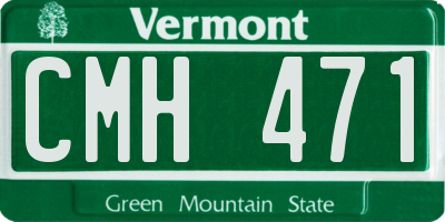 VT license plate CMH471