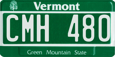 VT license plate CMH480