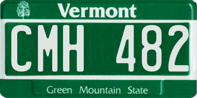 VT license plate CMH482