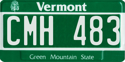 VT license plate CMH483