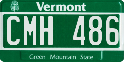 VT license plate CMH486