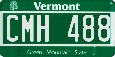 VT license plate CMH488