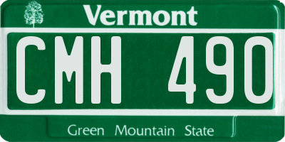 VT license plate CMH490