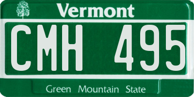 VT license plate CMH495