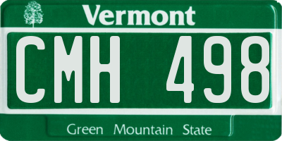 VT license plate CMH498