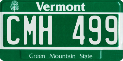 VT license plate CMH499