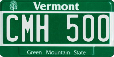 VT license plate CMH500